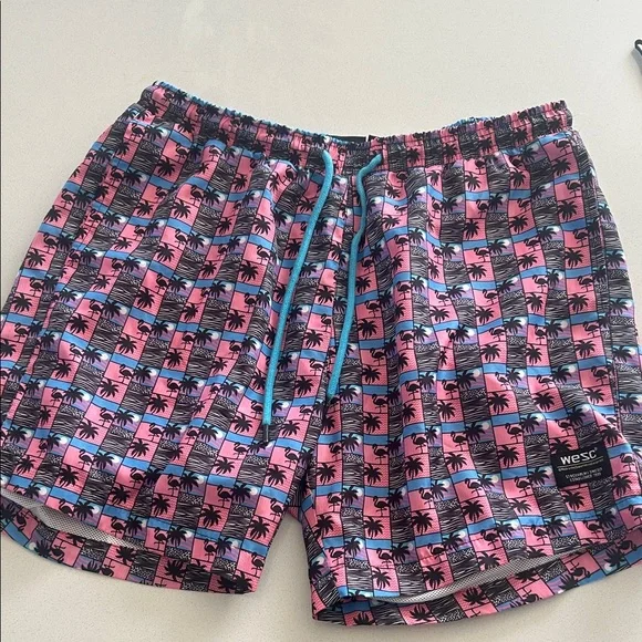 WeSC Zack Paradise Lost Scenery AOP 5" Swim Trunks. - Picture 2 of 10
